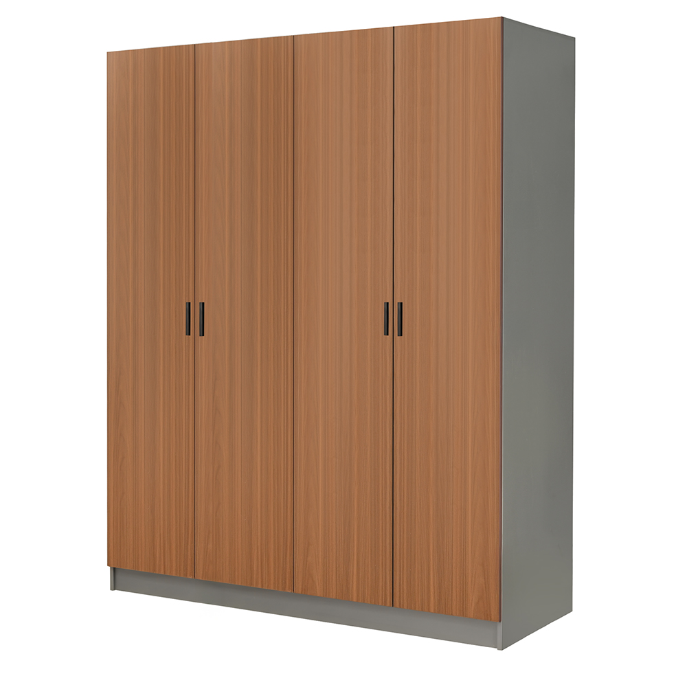 دولاب ملابس خشبي مودرن 4 باب بني دولاب ملابس خشبي مودرن 4 باب بني