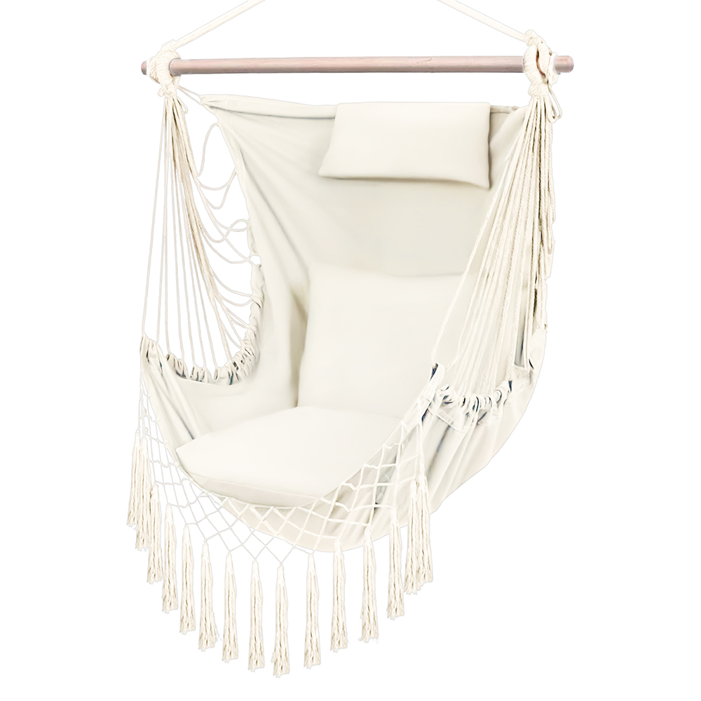 أرجوحة قماشية مع وسائد أوف وايت أرجوحة قماشية مع وسائد أوف وايت