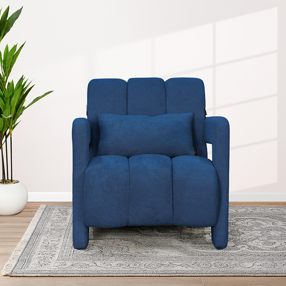 كرسي مفرد فخم مودرن مخمل أزرق كرسي مفرد فخم مودرن مخمل أزرق