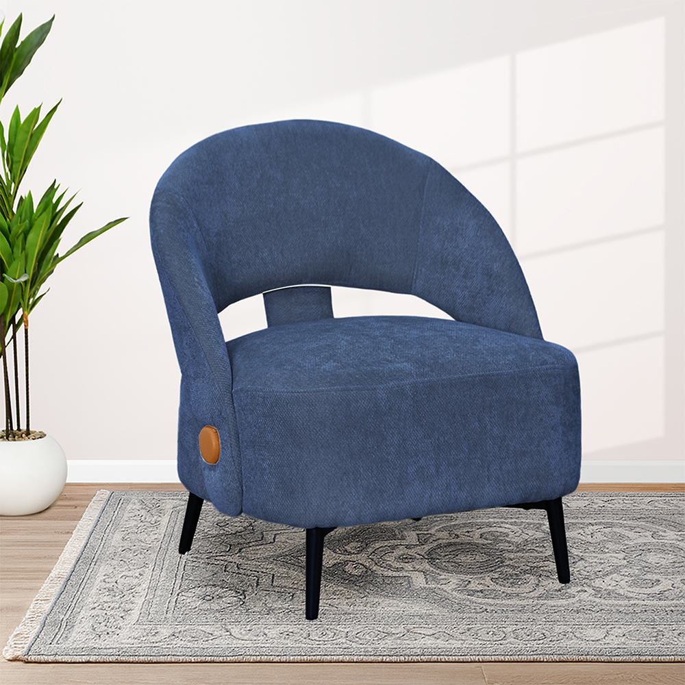 كرسي مفرد فاخر قماشي أزرق كرسي مفرد فاخر قماشي أزرق