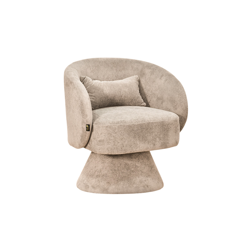 كرسي مفرد دوار فاخر قماشي كافيه كرسي مفرد دوار فاخر قماشي كافيه