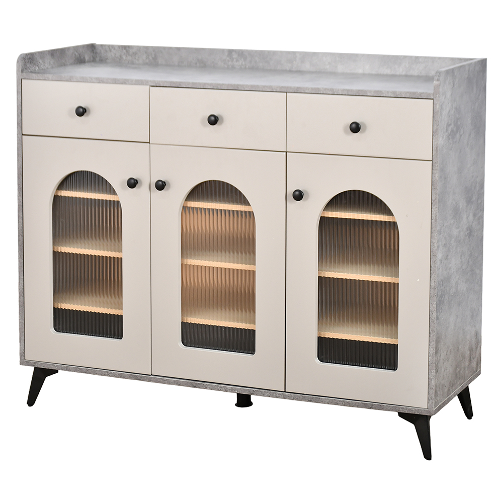 دولاب متعدد الاستخدام خشب بأبواب زجاجية 120 سم دولاب متعدد الاستخدام خشب بأبواب زجاجية 120 سم