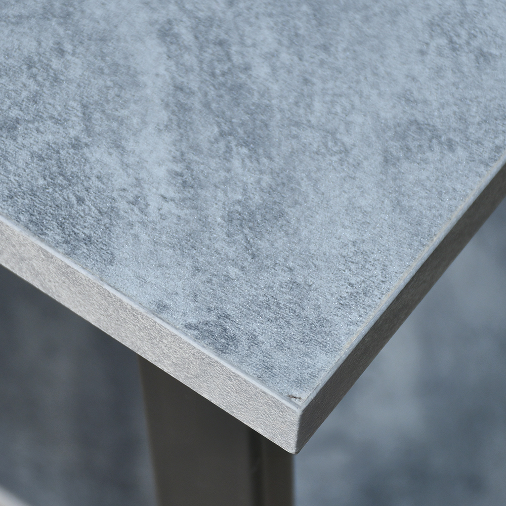 مدخل استقبال خشبي 2 دور بهيكل معدني رمادي