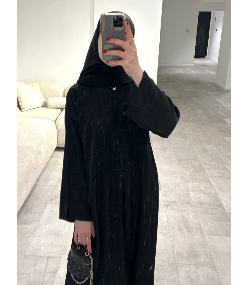 عباية 00511 سوداء أنيقة بخامة كريب تركي سواد فاحم عباية 00511 سوداء أنيقة بخامة كريب تركي سواد فاحم