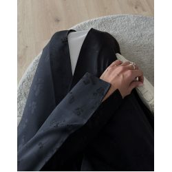عباية 00512 سوداء أنيقة بخامة كريب تركي 