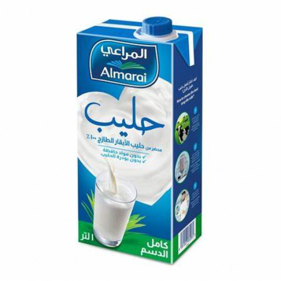 حليب المراعي طويل الأجل كامل الدسم 1 لتر حليب المراعي طويل الأجل كامل الدسم 1 لتر