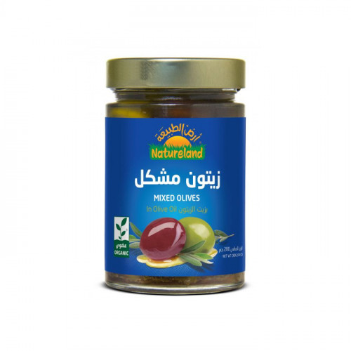 زيتون مشكل بزيت الزيتون عضوي أرض الطبيعه 280 جم زيتون مشكل بزيت الزيتون عضوي أرض الطبيعه 280 جم