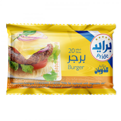جبنة شرائح برجر برايد 20 ق 400جم جبنة شرائح برجر برايد 20 ق 400جم