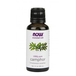 Camphor Essential Oil Pure Extract from NOW Foods for Cold Relief and Body Revitalization – 30 ml