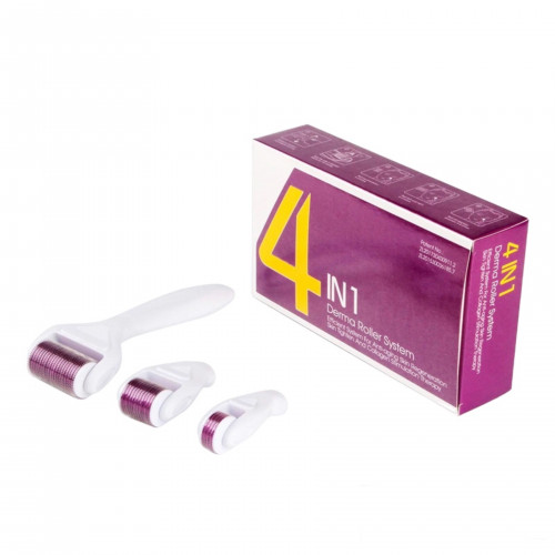 4 In 1 Derma Roller System for Skin Regeneration & Collagen Stimulation