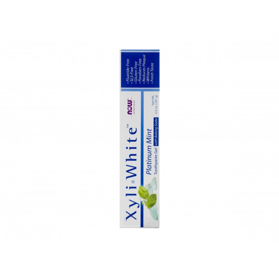 جل معجون الأسنان إكسيلي وايت XyliWhite Now Foods Solutions ببيكربونات الصودا - ناو فودز - 181 جرام