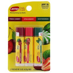 Carmex Daily Care 3-in-1 Moisturizing Lip Balm Variety Pack – 3 Sticks (4.25g Each)
