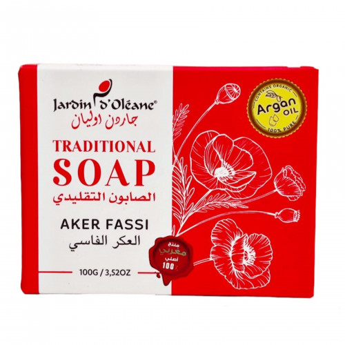 Jardin d’Oléane Traditional Aker Fassi & Argan Oil Soap – 100g