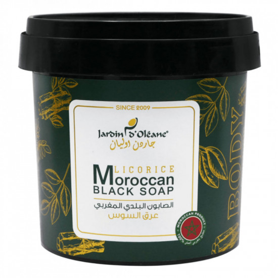 Jardin d'Oléane Moroccan Black Soap with Licorice - 500g