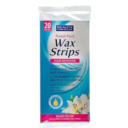Travel Pack Wax Strips Beauty Formulas - 20 Strips