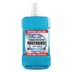 Active Oral Care Fluoride Protection Mouthrinse - Soft Mint 750ml
