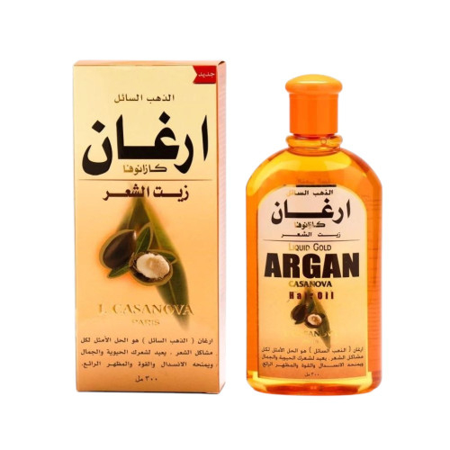J. Casanova Argan Hair Oil - Liquid Gold for Hair Care - 300ml
