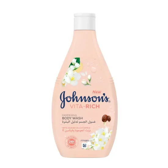 Johnson’s Vita-Rich Pampering Body Wash with Jojoba Oil & Vitamin E for Velvety Skin - 250ml