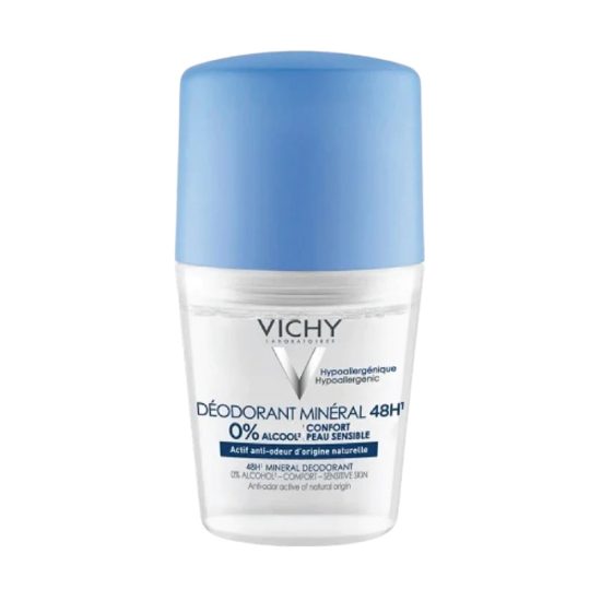 فيشي VICHY مزيل عرق رول-أون معدني خالي من الألومنيوم – حماية 48 ساعة – 50 مل