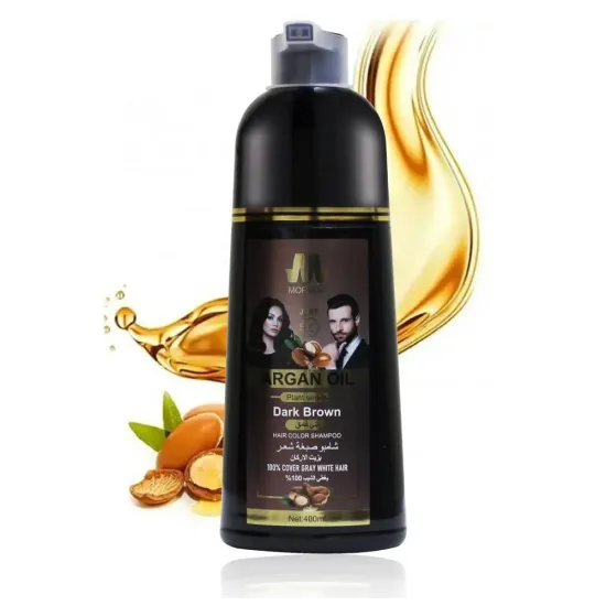 Morvon Argan Oil Natural Brown Hair Color Shampoo – 400ml