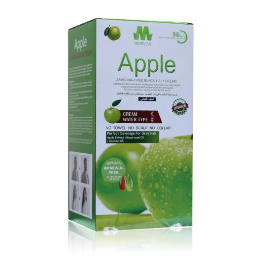 Morvon Ammonia-Free Apple Extract Natural Black Hair Cream – 500ml + 500ml
