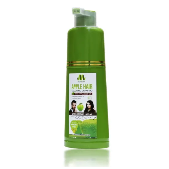 Morvon Ammonia-Free Apple Seed Oil Dark Brown Hair Coloring Shampoo – 200ml Morvon Ammonia-Free Apple Seed Oil Dark Brown Hair Coloring Shampoo – 200ml