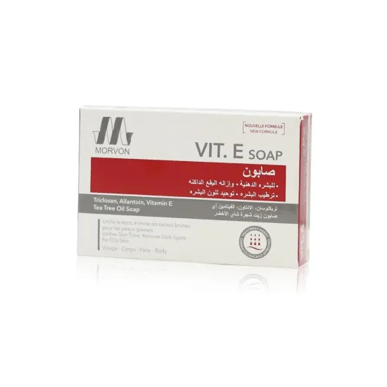 Morvon Vitamin E & Tea Tree Oil Treatment Soap for Oily & Acne-Prone Skin – 125g