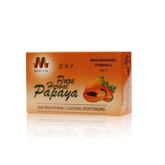 Morvon 3-in-1 Intensive Whitening & Refining Papaya Soap with Vitamin B3 – 135g