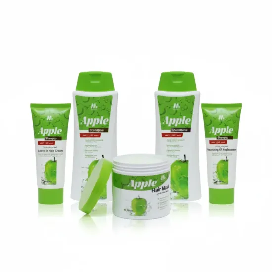 Morvon Professional Green Apple Complete 5-Piece Hair Fortifying, Volumizing & Anti-Frizz Care Treatment Ritual Set
