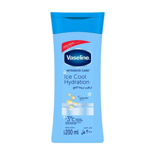 لوشن فازلين العناية المركزة Vaseline بترطيب برودة الثلج المنعش للجسم –  200 مل