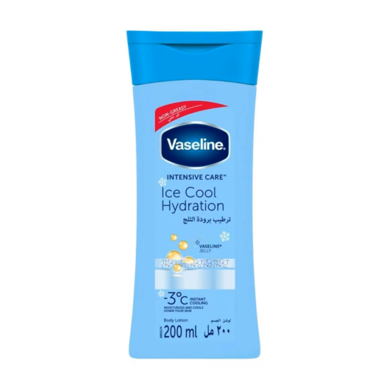 لوشن فازلين العناية المركزة Vaseline بترطيب برودة الثلج المنعش للجسم – 200 مل لوشن فازلين العناية المركزة Vaseline بترطيب برودة الثلج المنعش للجسم – 200 مل