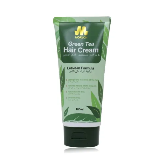 MORVON Green Tea Hair Cream for Strengthening & Frizz Control – 180ml
