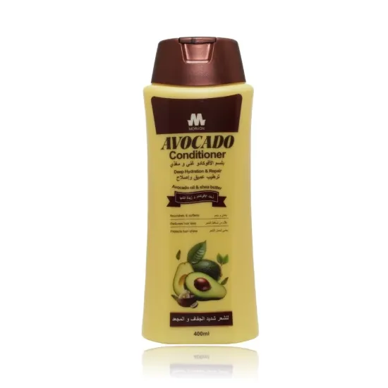 MORVON Avocado Deep Hydration & Repair Conditioner – 400ml Bottle for Very Dry, Frizzy, and Coarse Hair Textures