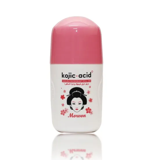 MORVON Kojic Acid Sakura Deodorant Roll-On Underarm Brightening Formula for Intensive Odor Protection and Refreshing Suppleness – 50ml 