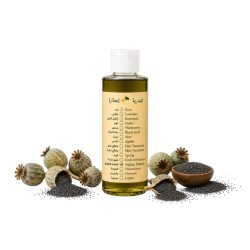 زيت العشبة الأفغانية (الخشخاش) من قيصرية العطارة Caesar alatarh لتخفيف الألم وخفض الكوليسترول وتقوية فروة الرأس – عبوة 120 مل