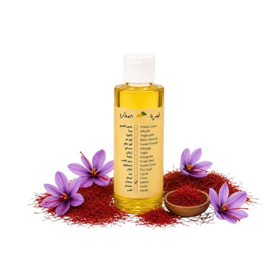 Caesar alatarh Premium 100% Natural Saffron Oil for Heart Optimization, Cholesterol Control & Advanced Dry Skin Deep Hydration – 120ml Bottle