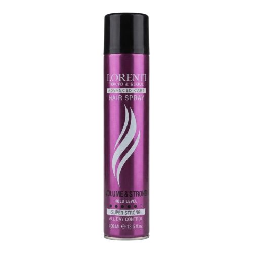 Lorenti Advanced Care Super Strong Hair Spray for All Day Control, Intense Volume & Moisture Protection – 400ml Bottle