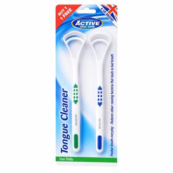 Premium Beauty Formulas Active Tongue Cleaner - 2 Pack (Buy 1 Get 1 Free)