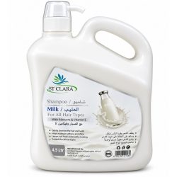 ST CLARA Milk Shampoo with Aloe Vera &amp; Vitamin E for All Hair Types 4.5L