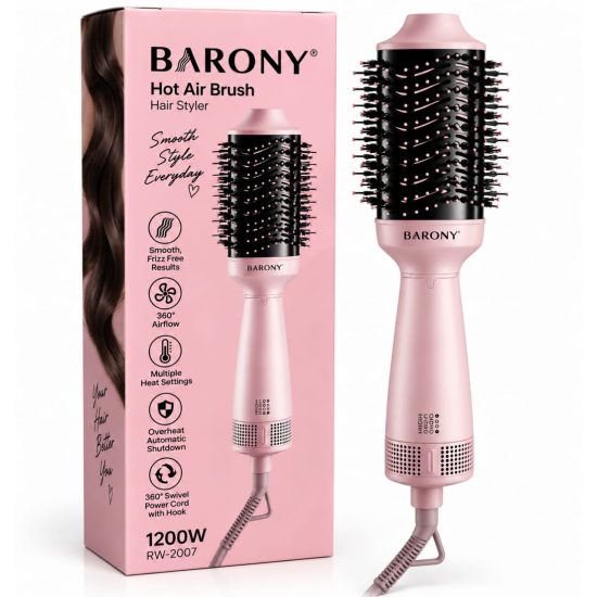 BARONY Hot Air Brush Hair Styler 1200W - RW-2007 BARONY Hot Air Brush Hair Styler 1200W - RW-2007