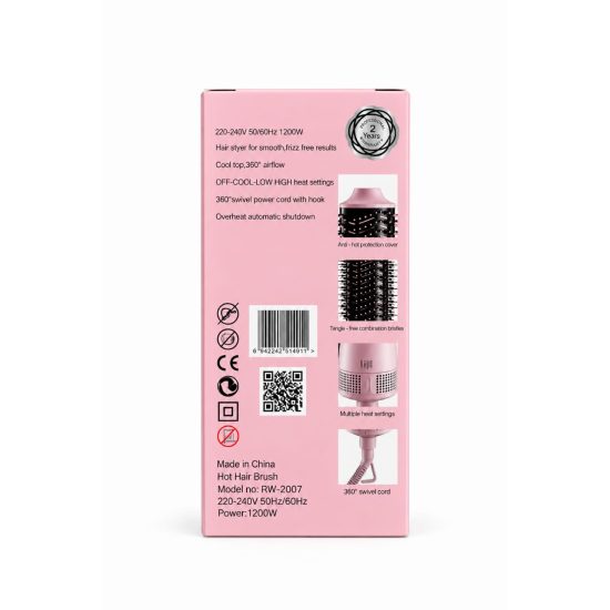 BARONY Hot Air Brush Hair Styler 1200W - RW-2007 BARONY Hot Air Brush Hair Styler 1200W - RW-2007
