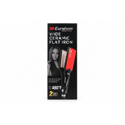 Eurshan Professional ES-664 Wide Ceramic Flat Iron 480°F