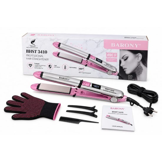 BARONY BEST 3410 Professional Hair Straightener 480°F BARONY BEST 3410 Professional Hair Straightener 480°F