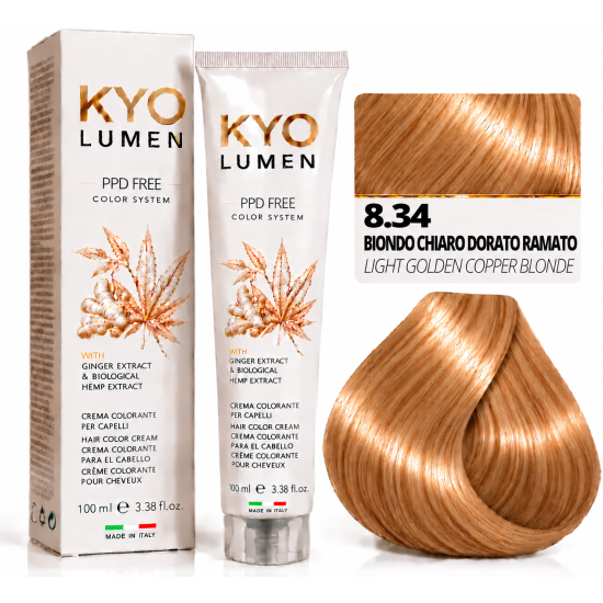صبغة شعر KYO LUMEN الدائمة – PPD FREE اللون ألاشقر الفاتح وتدرجاته