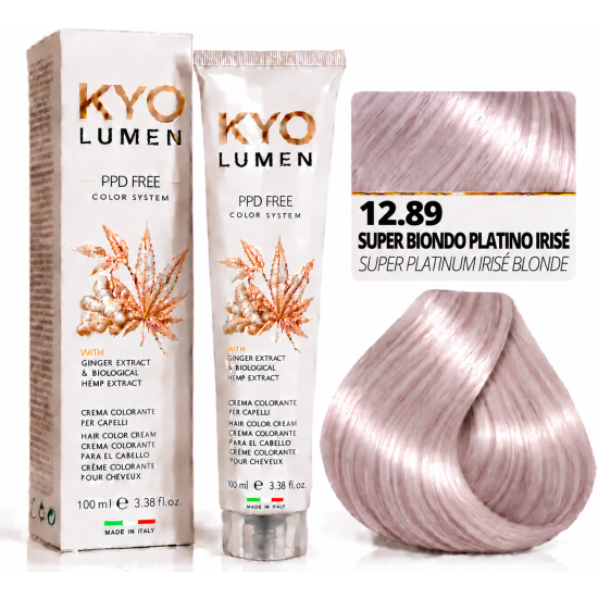 صبغة شعر KYO LUMEN الدائمة – PPD FREE اللون الاشقر البلاتيني الفائق وتدرجاتة