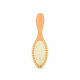 MAESTRI Oval Wooden Hair Brush with White Bristles
