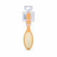 MAESTRI Oval Wooden Hair Brush with White Bristles