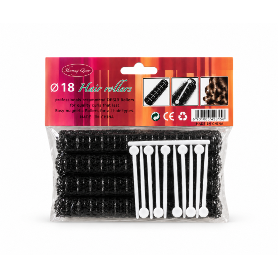 Shuang Qiao Ø18 Hair Rollers with Clips