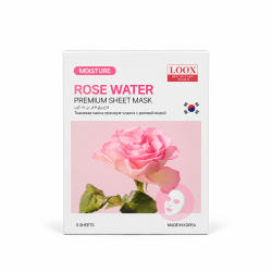 LOOX Rose Water Premium Moisturizing Sheet Mask – 5 Sheets