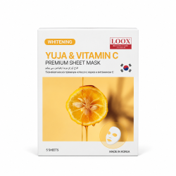 LOOX Yuja &amp; Vitamin C Premium Whitening Sheet Mask – 5 Sheets